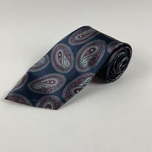 Wembley Starshine Mens Tie Blue Paisley